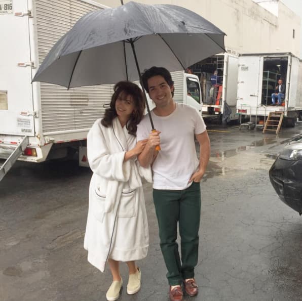 Abril Schreiber y Miguel Gutiérrez tuvieron una violenta historia pero fuera de la pantalla andaban muy sonrientes.