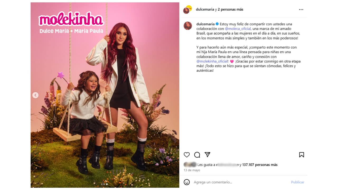 Así fue el debut de la hija de Dulce María en el modelaje.