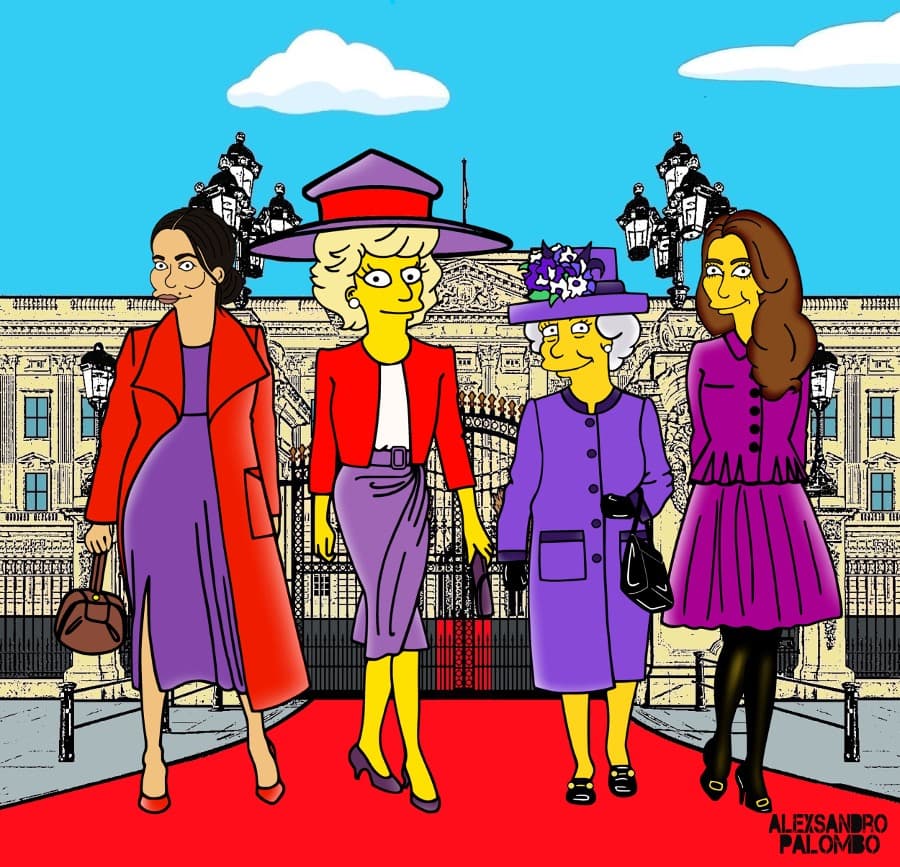 No queda claro si los productores les ofrecerían un pago a los Sussex si dicho proyecto se concreta y lo aceptan. En la imagen aparecen Markle, Lady Diana, la reina Isabel y Kate Middleton.
<br>