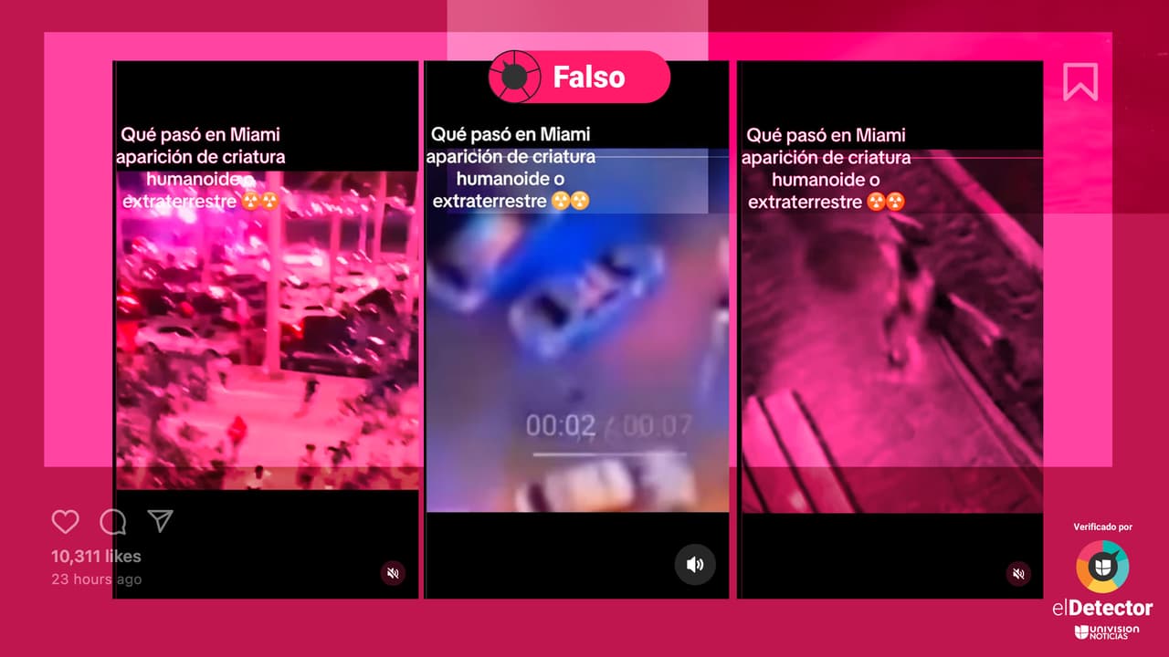 Esos videos virales no muestran la aparición de un extraterrestre en Miami: la policía lo desmintió