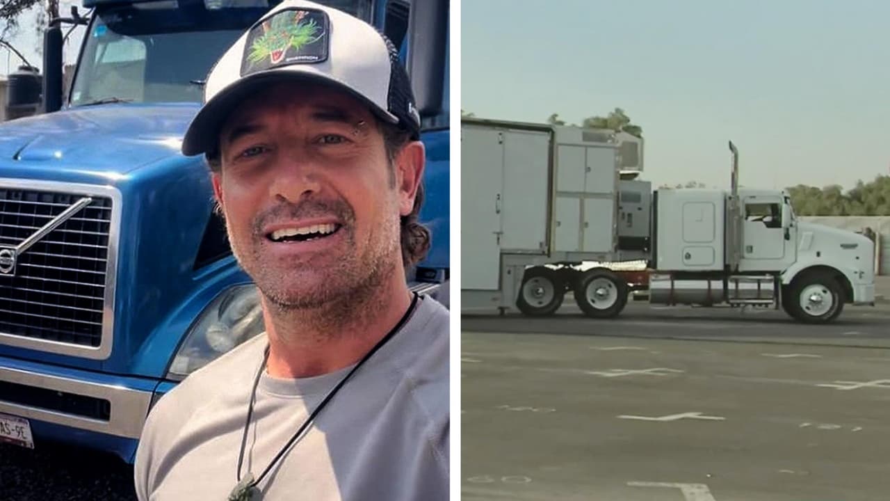 Gabriel Soto se convierte en conductor de tráiler: lleva dos semanas practicando y "no es fácil"