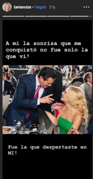 El 28 de mayo de 2019 la modelo confirmó, por medio de Instagram Stories, que tenía un noviazgo con Peña Nieto: "A mí la sonrisa que me conquistó no fue solo la que vi, sino la que despertaste en mí", escribió Tania en una foto en la que se les ve juntos.