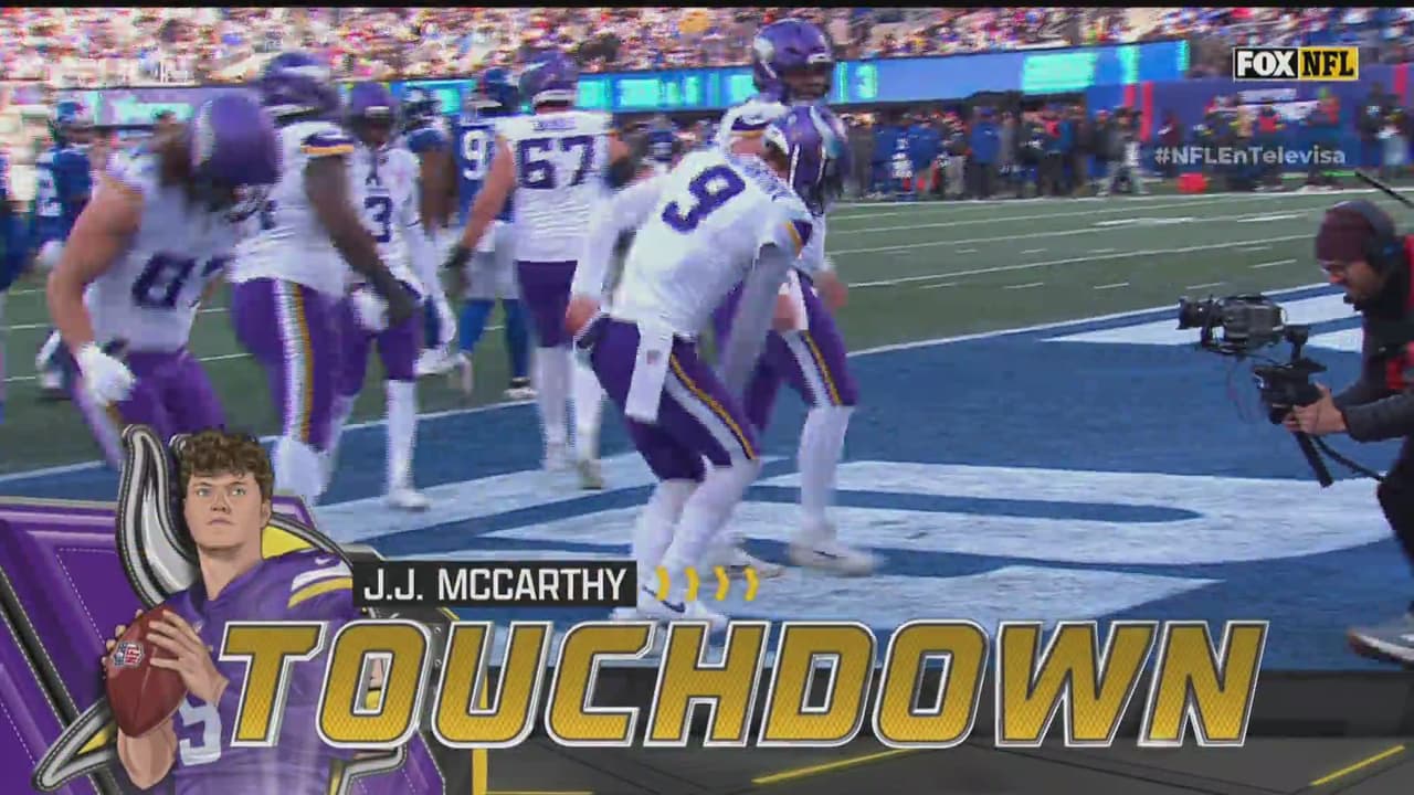 ¡JJ McCarthy la hace personal! Vikings derrota a NY Giants