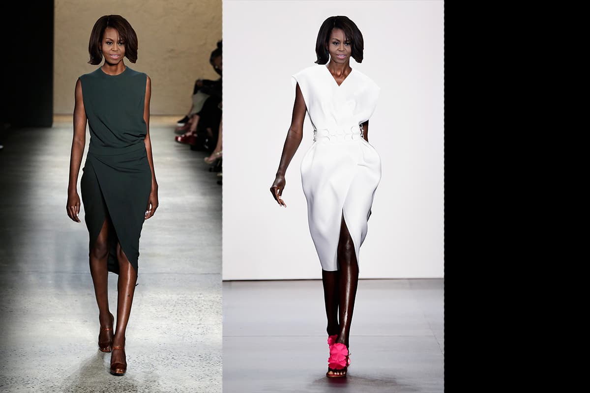 Pensando en el viaje de Michelle Obama a Cuba, decidimos hacer una apuesta por sus vestidos -que siempre sirven para rendir homenaje al país que visita. Diseñadores cubanos como Narciso Rodríguez e Isabel Toledo la han acompañado en momentos cruciales. Esta vez, podría elegir también una colombiana como Silvia Tcherassi o un venezolano como Ángel Sánchez y su decisión igual sería celebrada. Aquí nuestras sugerencias. Por: Angélica Gallón.