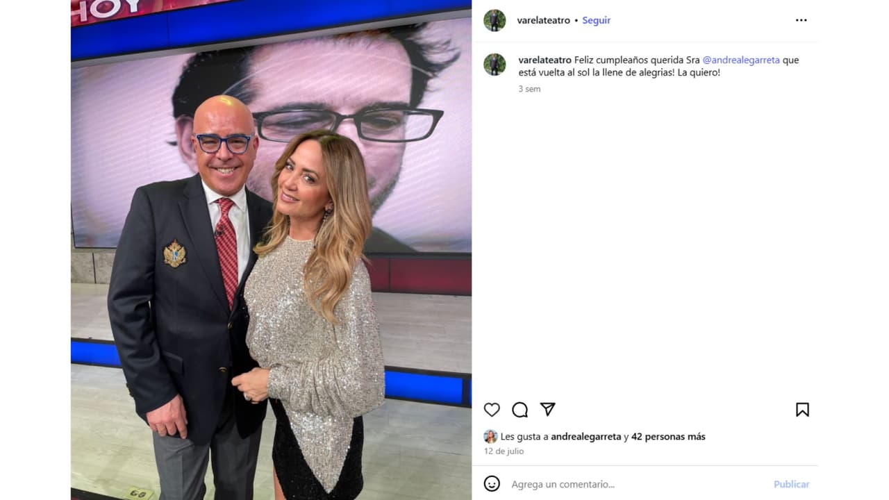 Gabriel Varela con Andrea Legarreta en Hoy.