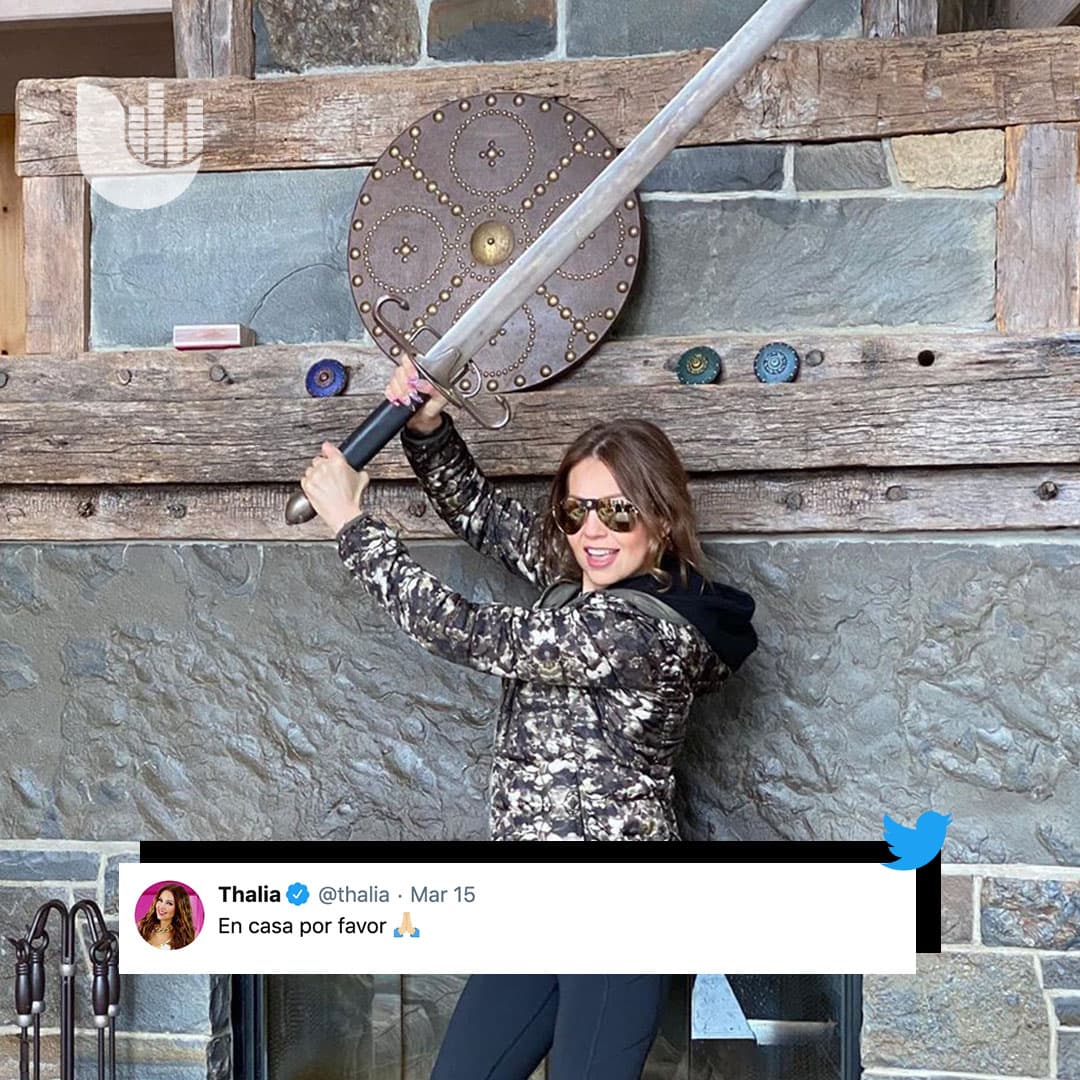 <b>Thalia</b> también les ruega a sus seguidores quedarse en casa.