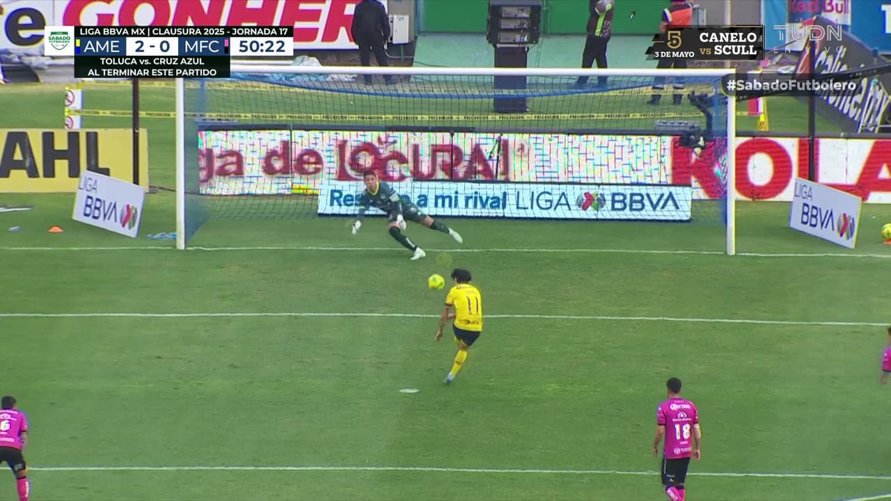 ¡Doblete de Dávila! Gol de las Águilas desde el punto penal