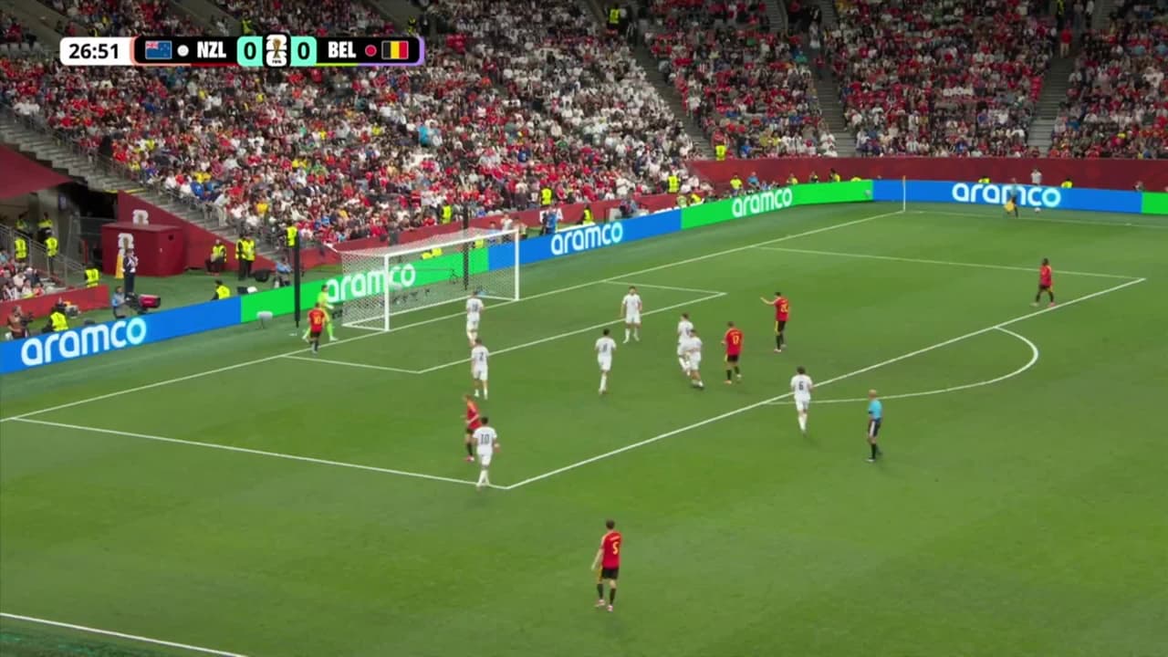 ¡GOL!  anota para Bélgica. Leandro Trossard