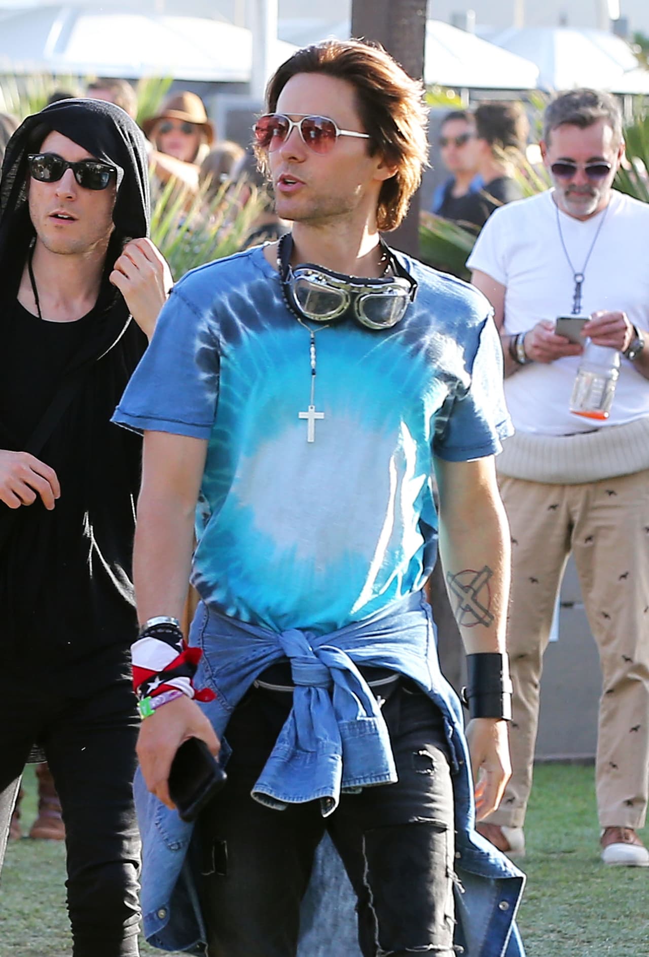 Jared Leto lució un poco 'hippie'.