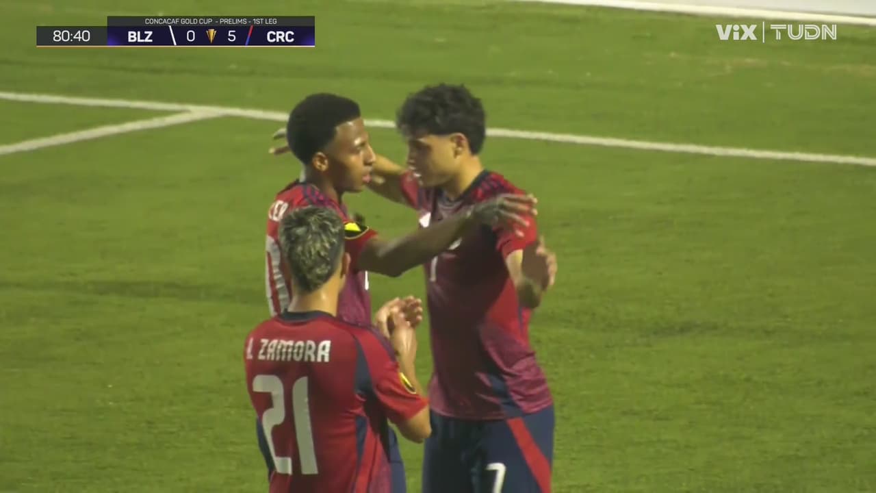 ¡Pura vida! Costa Rica marca el sexto gol sobre Belice