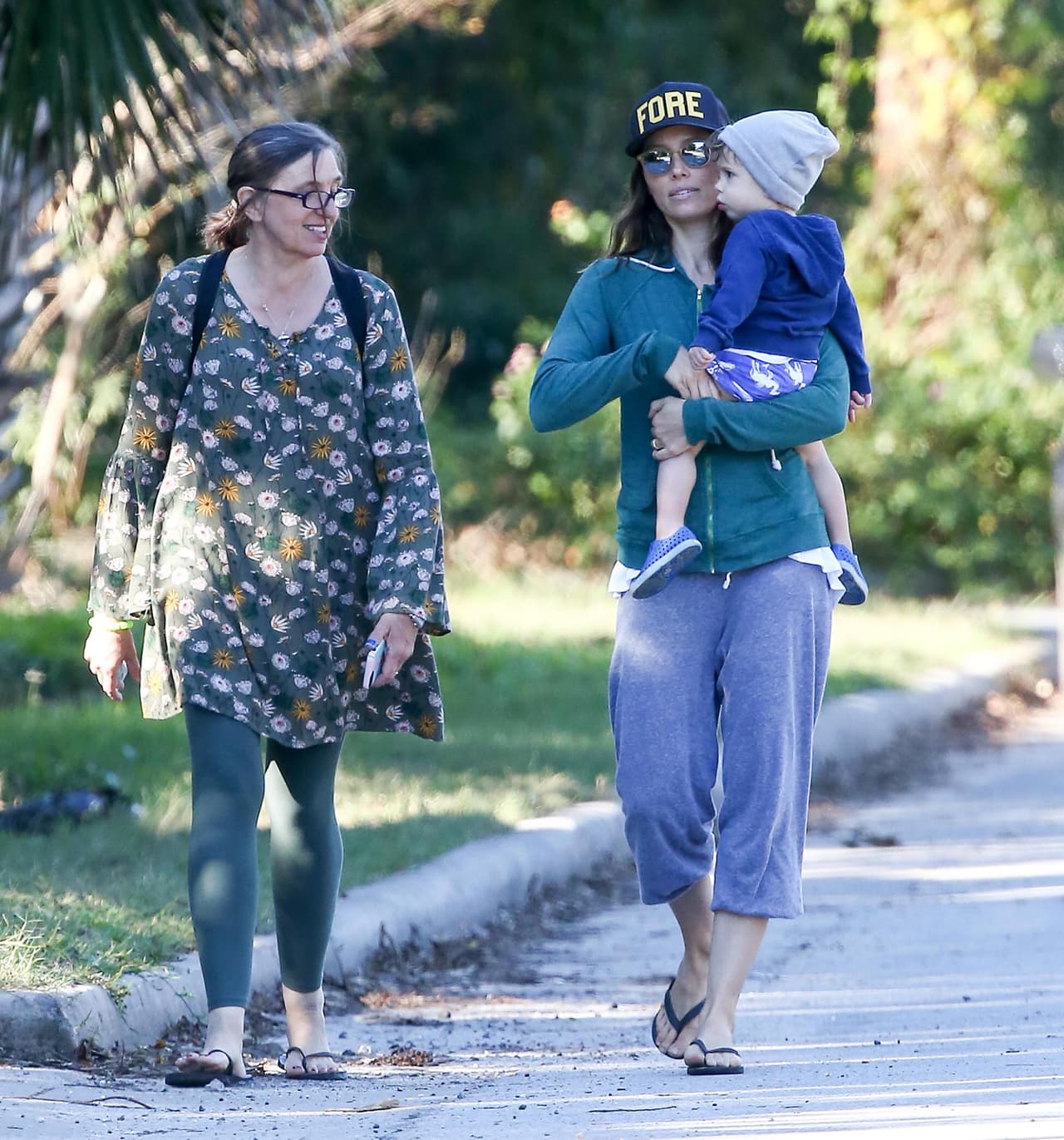 Hasta llevaba chanclas.