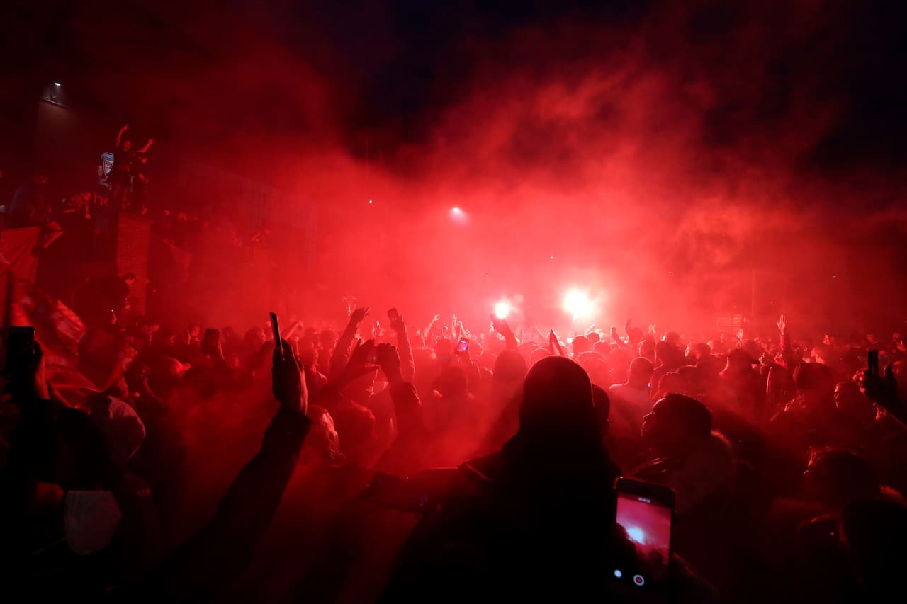 Las mejores imágenes de los festejos del los campeones de la Premier League 2019-2020.