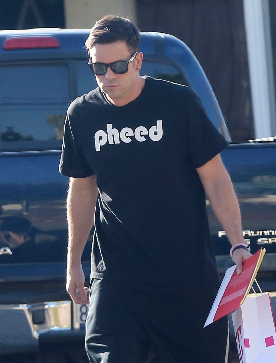 El actor lucía molesto tras haber sido arrestado unos días atrás.