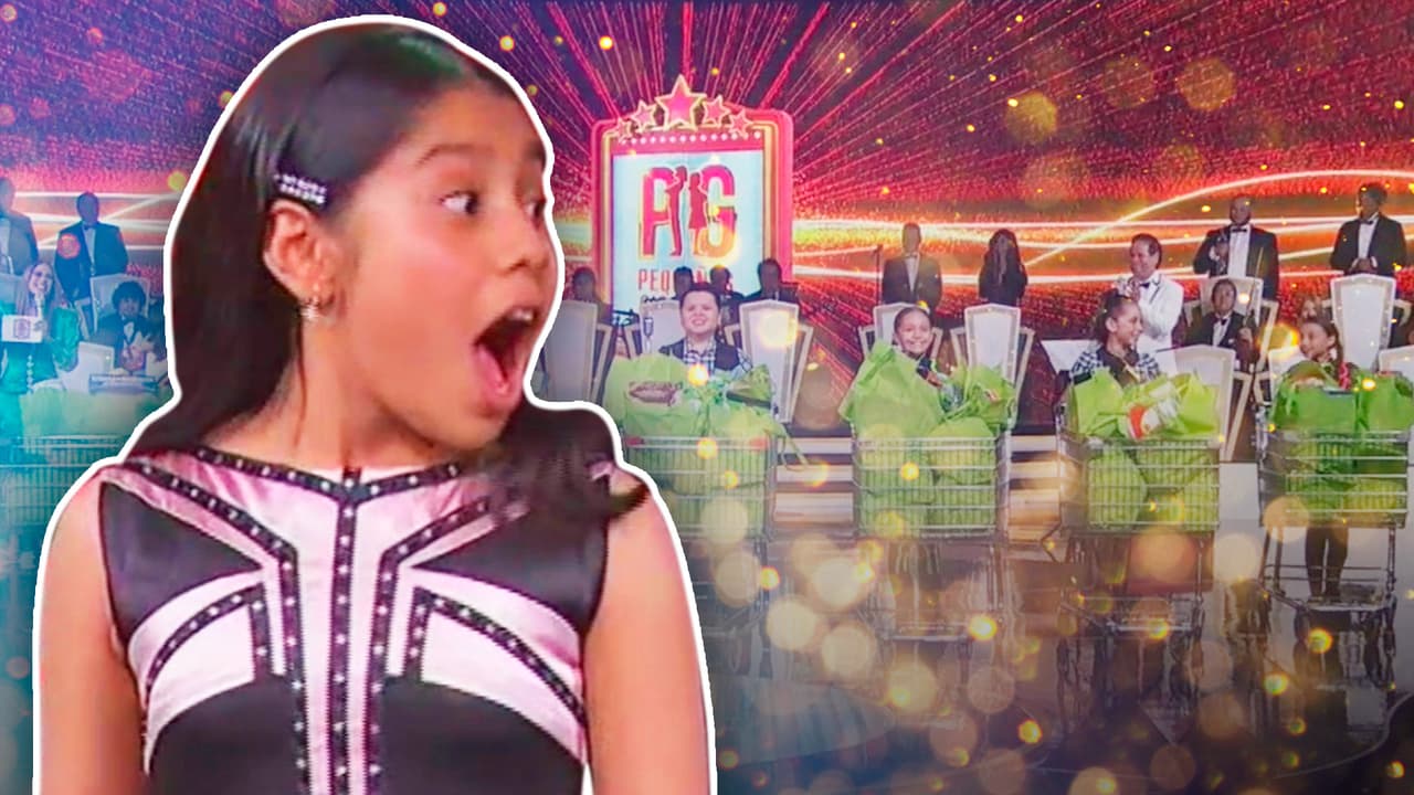 Carritos de súpermercado a reventar para Adilene, la sorpresa que recibió en la semifinal de Pequeños Gigantes