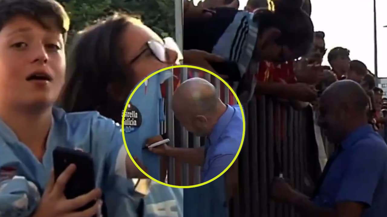 Chofer del Celta de Vigo da autógrafos ante negativa de los jugadores