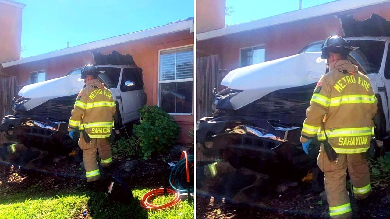 Una camioneta atraviesa una casa al norte de Sacramento: hay un muerto y un herido