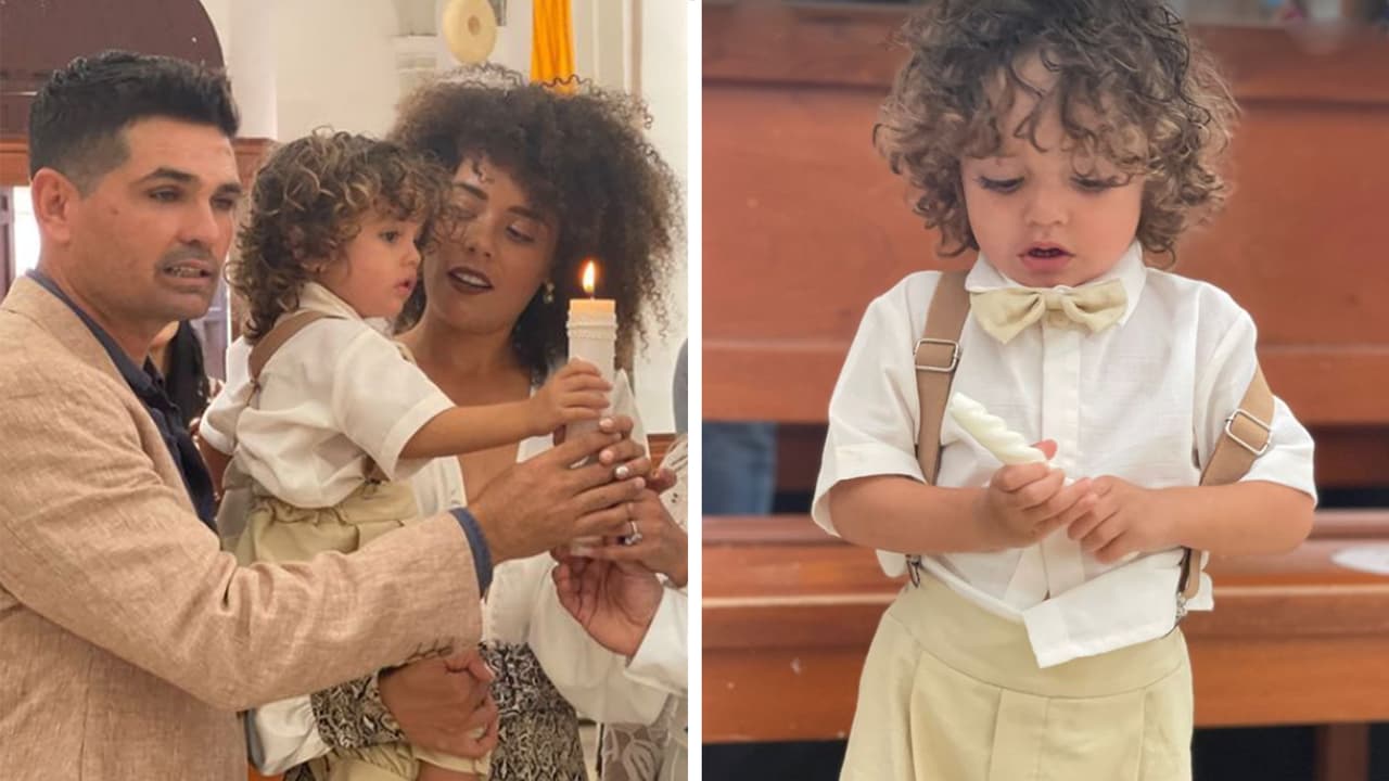 Ferdinando Valencia y Brenda Kellerman bautizaron a Tadeo: así fue la ceremonia