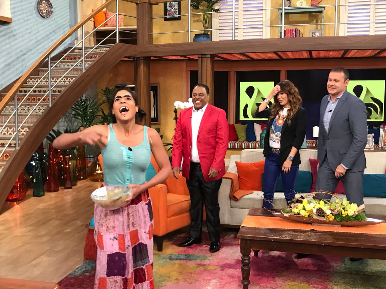 Mela no podía contener la emoción, hasta preparó 'un mangú' especialmente para él.