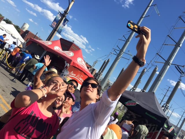 Los selfies no pararon.