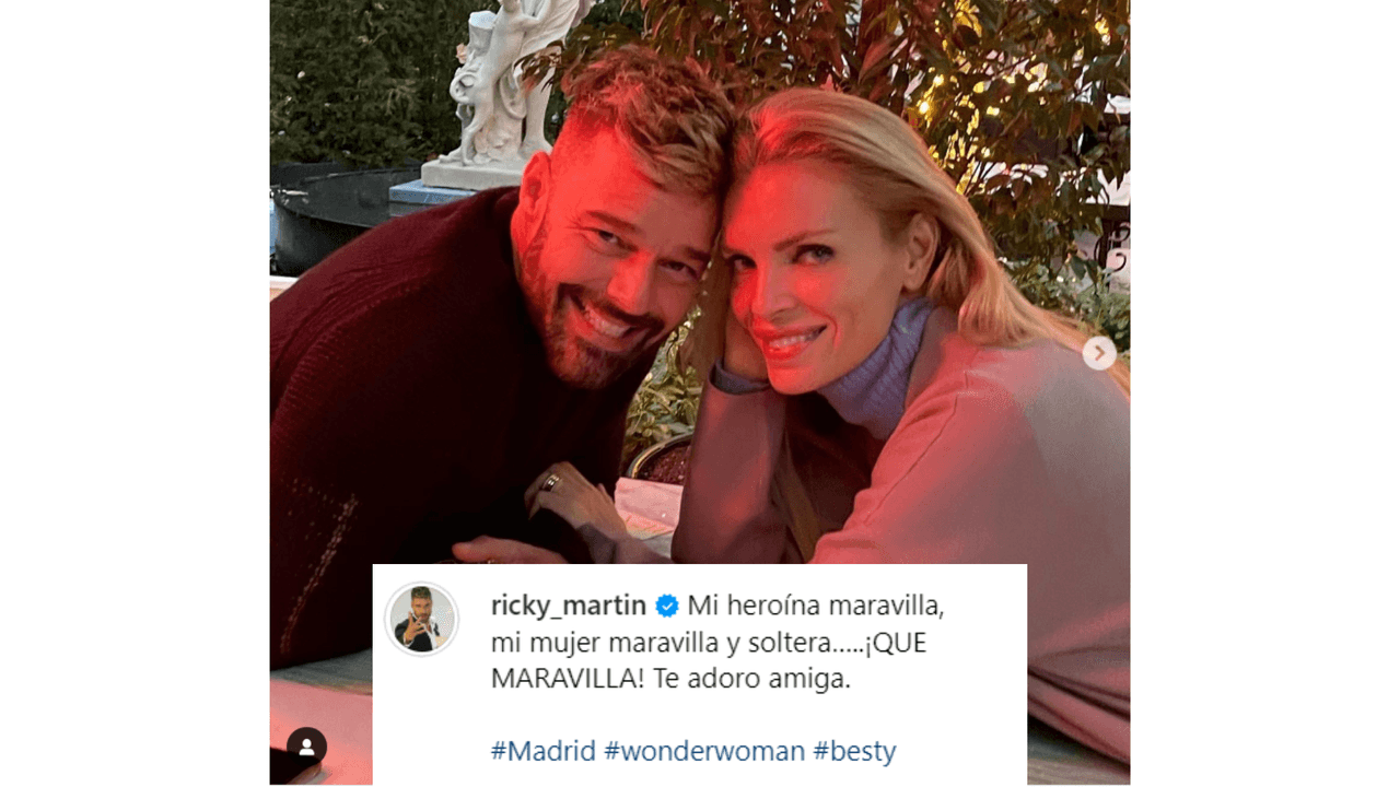 Ricky Martin y Esther Cañadas