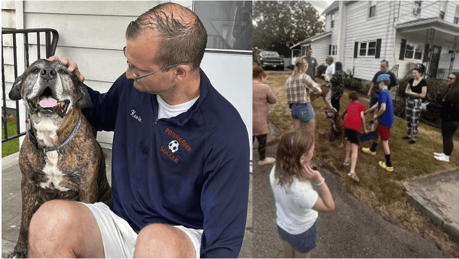 Perrito da su último paseo antes de morir, sus vecinos lo despiden y hacen llorar a Internet