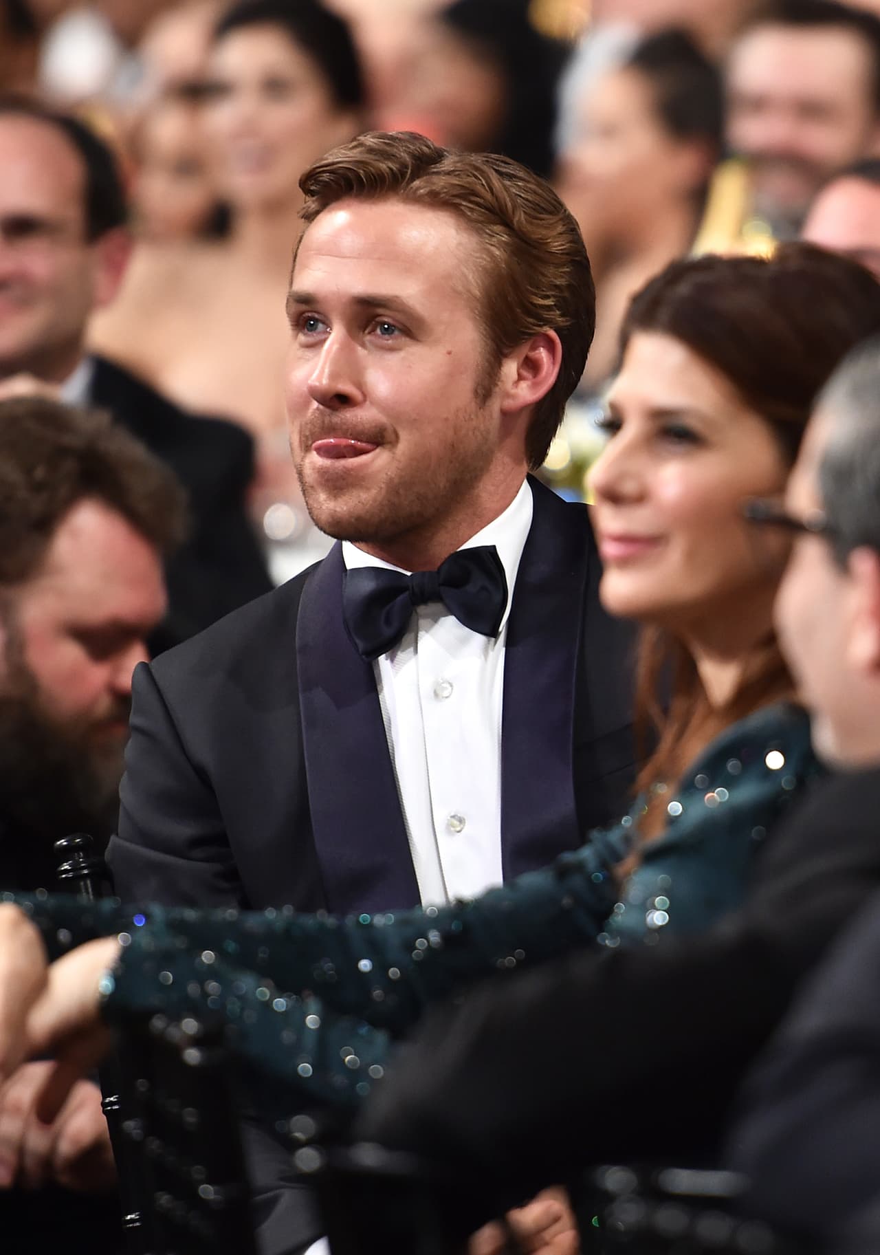 Ryan Gosling feliz con la ceremonia