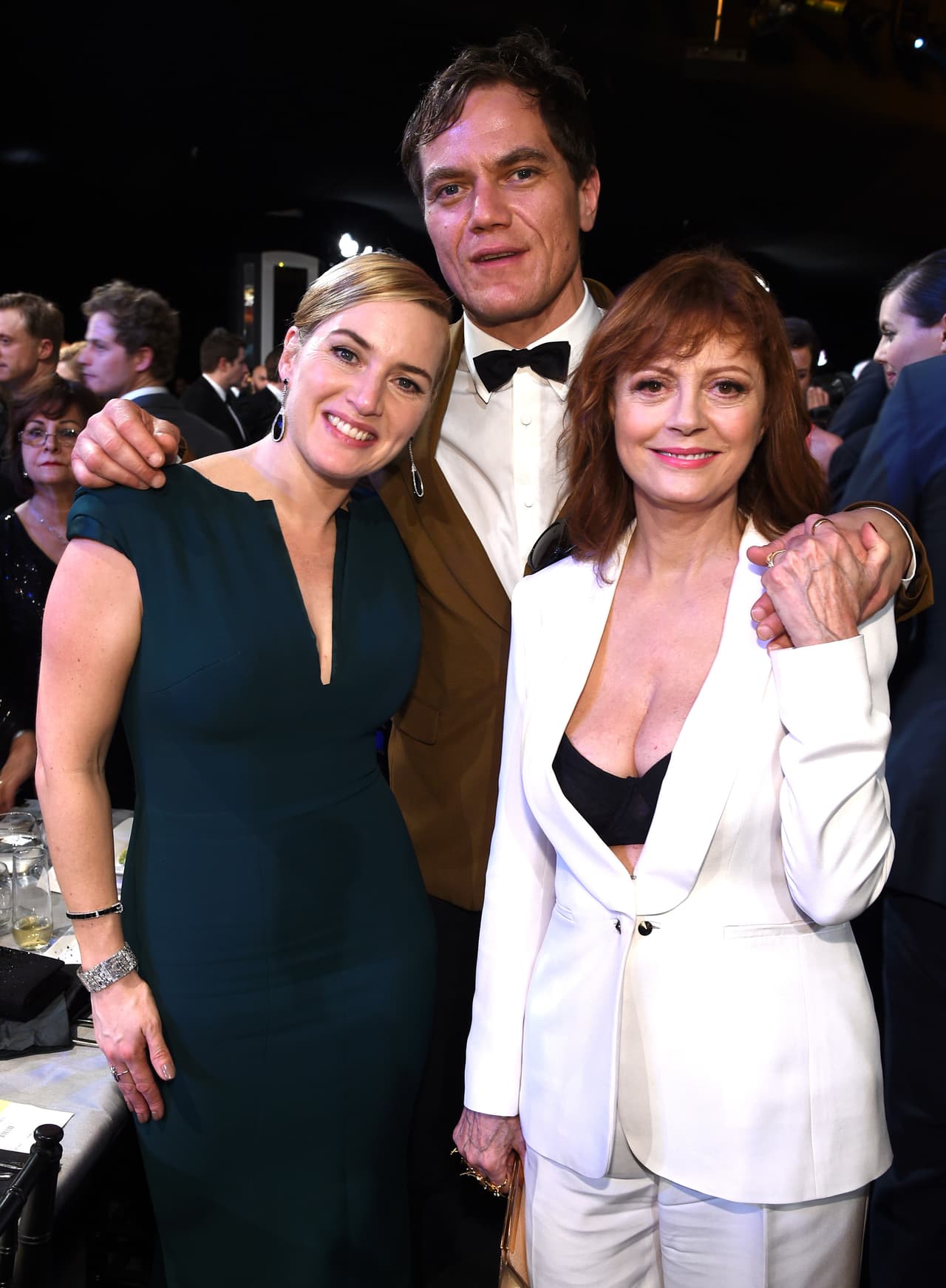 Kate Winslet posó con Michael Shannon y Susan Sarandon
