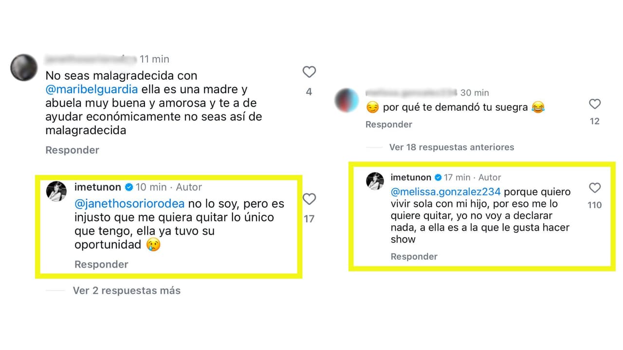 Viuda de Julián Figueroa rompe el silencio ante polémica con su exsuegra.