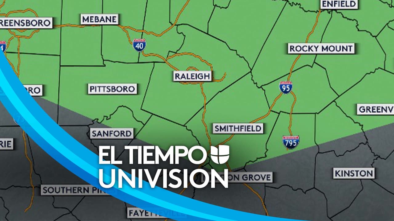 Tormentas dejarán mal tiempo este martes y miércoles en Carolina del Norte