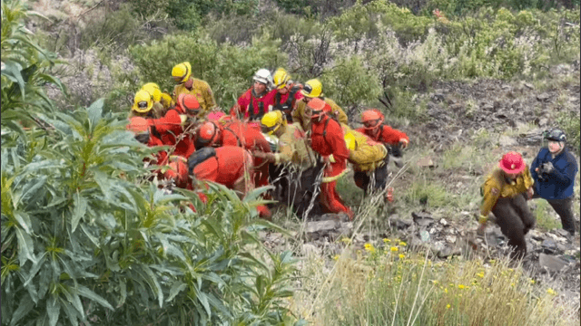 El vehículo bajó por el terraplén aproximadamente 400 o 500 pies.