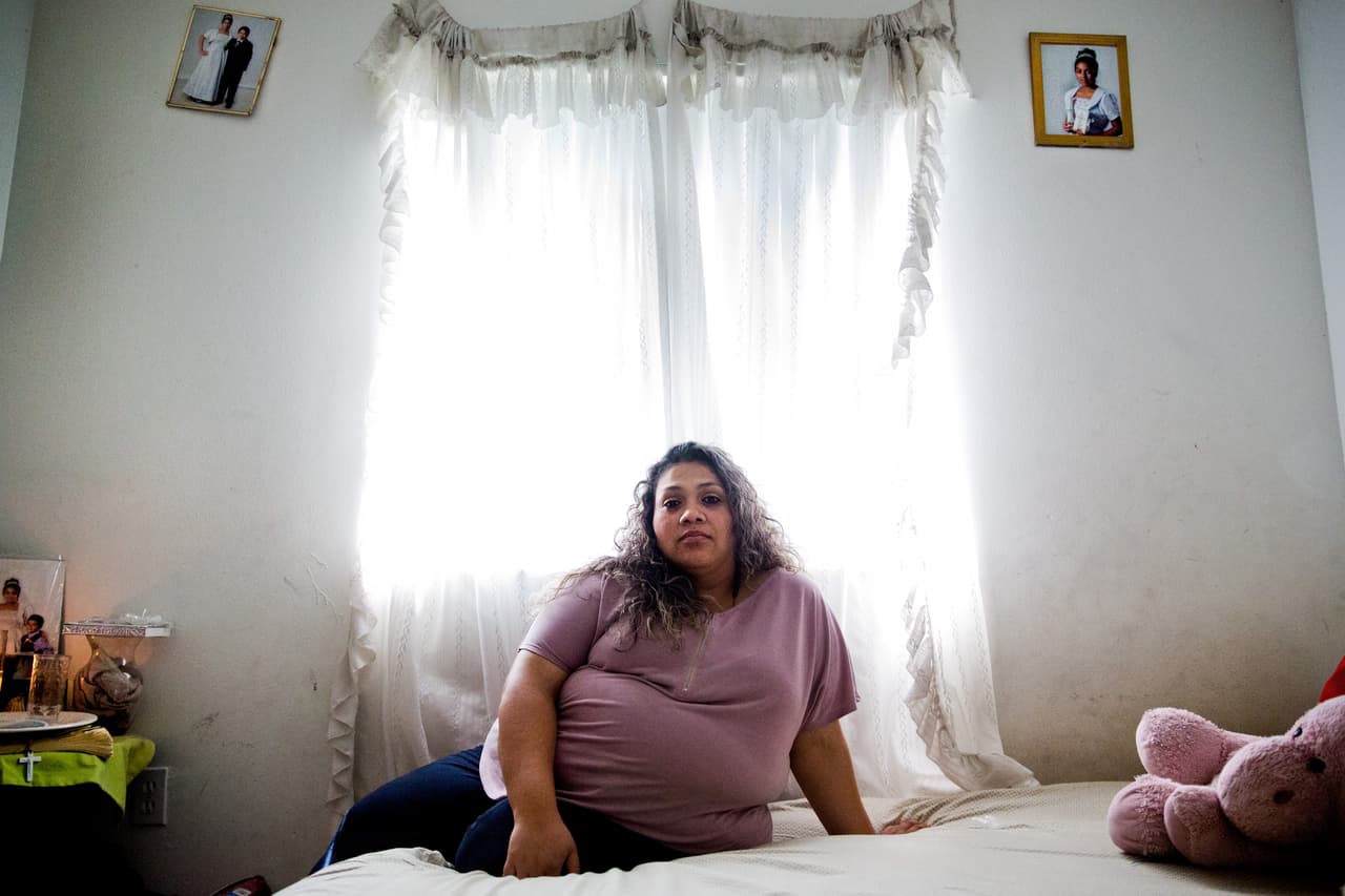 Yuliana Rocha, 32, in her bedroom at her family's home in Fellsmere, FL on Wednesday, July 5, 2017. (Photo by Scott McIntyre for ProPublica)