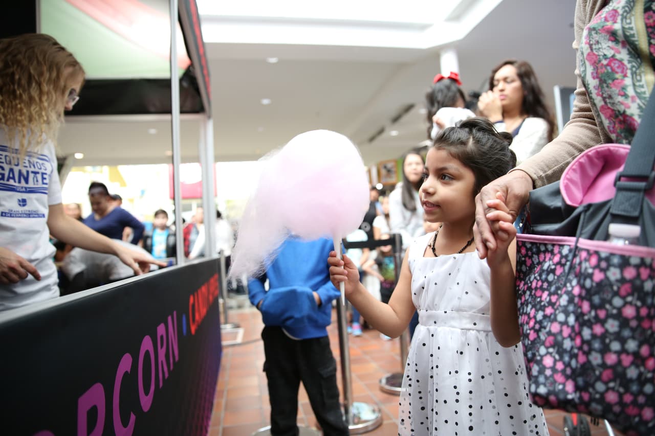 Los niños recibieron delicioso algodón de azúcar.