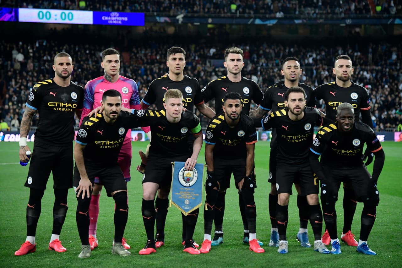 Este fue el once inicial del Manchester City.