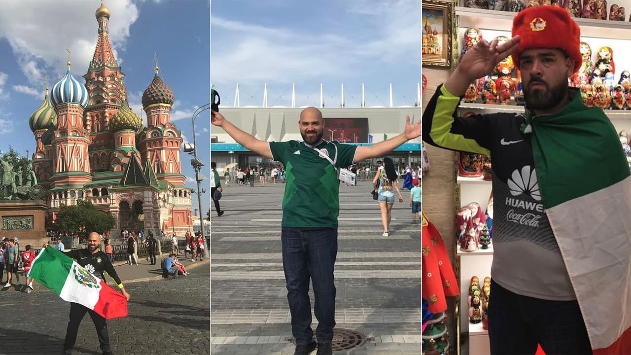 Incluso en Rusia, donde disfrutó del Mundial de fútbol con la camiseta de México bien puesta.