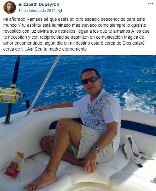 Fue el 15 de febrero de 2015 cuando el hijo de la actriz 
<b>murió después de tres días de agonía,</b> tras haber ingerido una bebida como parte de la experiencia de sanación a la que asistió.
<br>