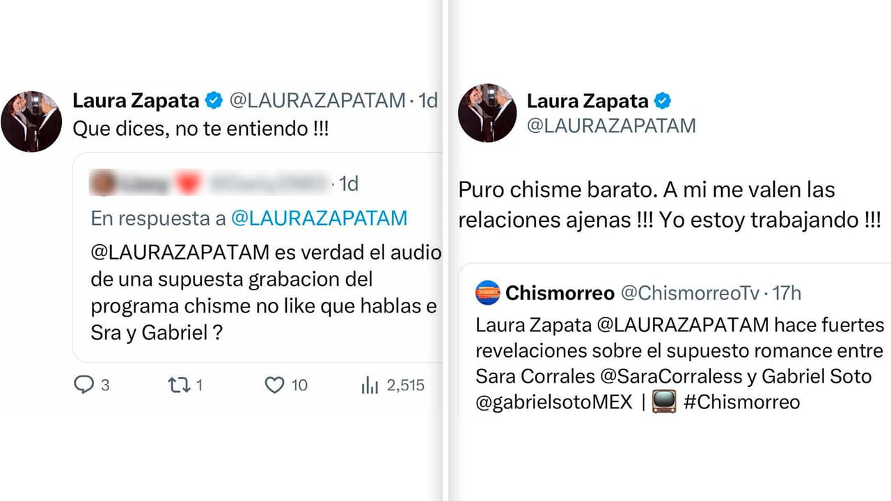 Esta es la respuesta de Laura Zapata ante los audios en donde habría dicho que Gabriel Soto "se enamoró de Sara Corrales".