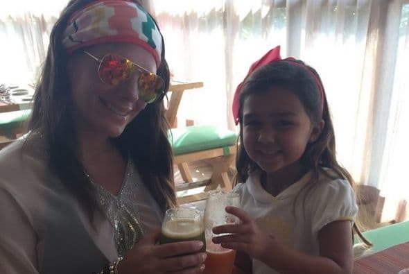 Aunque se cuidó mucho, también se cumple sus antojos.