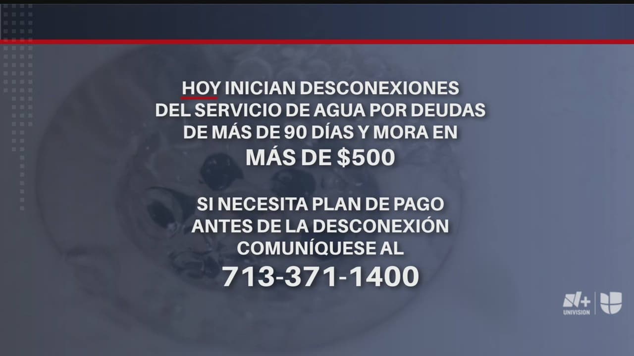 Inicia desconexión del servicio de agua en Houston por deudas de más de 90 días y mora en más de $500
