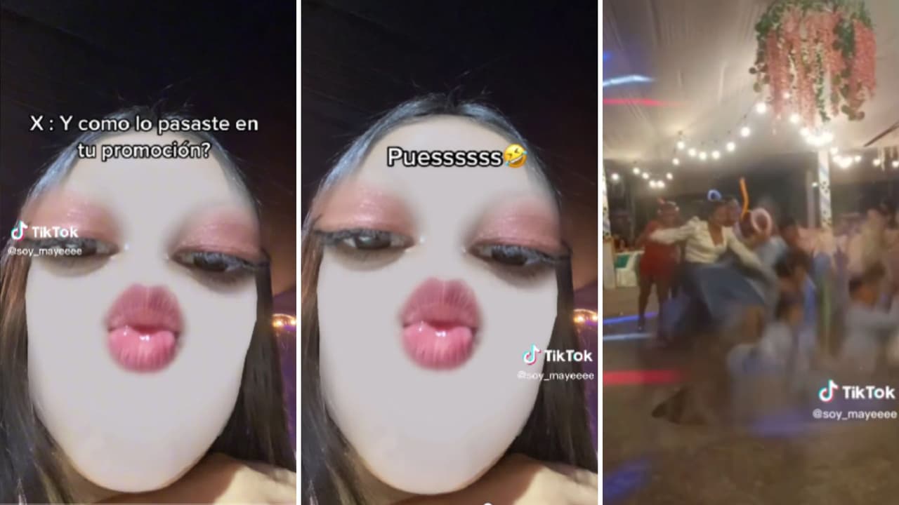 Chica comparte en TikTok el incidente que sufrió en su fiesta de grauación.