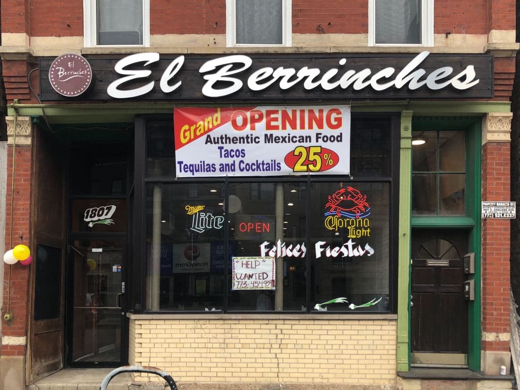 El Berrinches, en el 1807 S. Ashland Ave., también se suma a la innovadora iniciativa del festival Mayo de Mole en Pilsen.