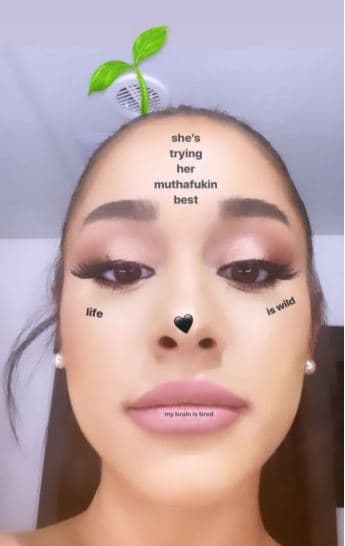 Ariana Grande aseguró, en otra historia de Instagram, que está tratando de dar lo mejor de sí, para salir adelante.