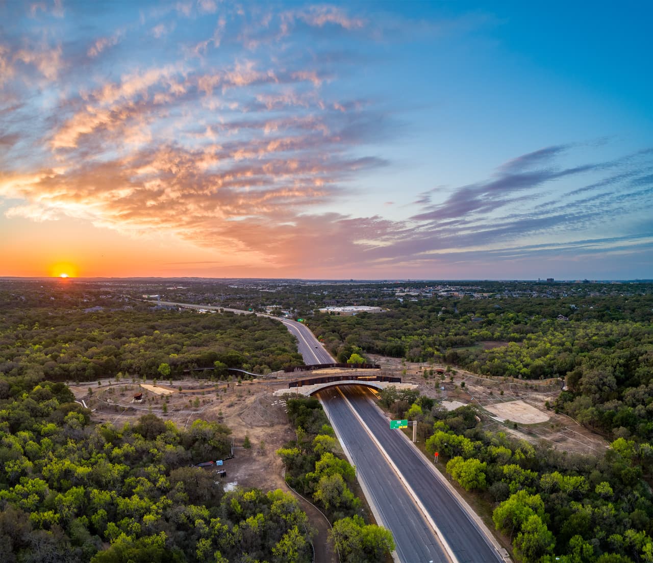 <b>Brackenridge and Phil Hardberger</b> | El
<b>Robert L.B. Tobin Land Bridge</b> conecta los dos lados de Phil Hardberger Park. Tiene 150 pies de ancho en la parte superior, 165 de ancho en la base, lo suficientemente ancho para que los animales y las personas lo crucen con seguridad.
<br>
<br>El Land Bridge es una continuación de la belleza natural del parque. Las personas que lo cruzan obtienen la experiencia de escalar una colina, sin darse cuenta del tráfico de abajo.