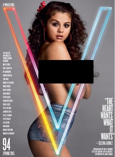 Entre sus desnudos más memorables del año está este, el que reveló en la portada de 'V Magazine'.