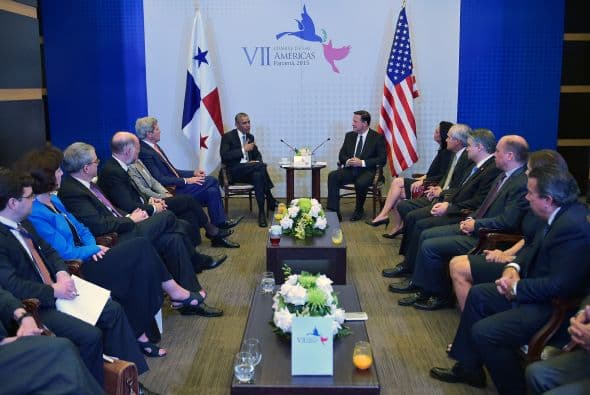 El presidente Obama sostuvo un encuentro bilateral con el presidente de Panamá, Juan Carlos Varela.
