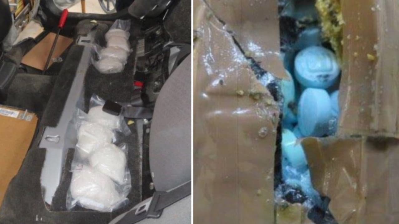 Alrededor de 108,800 pastillas de fentanilo y 2,45 libras de polvo de fentanilo estaban escondidas dentro de una caja de altavoces. La incautación ocurrió el pasado 12 de febrero.