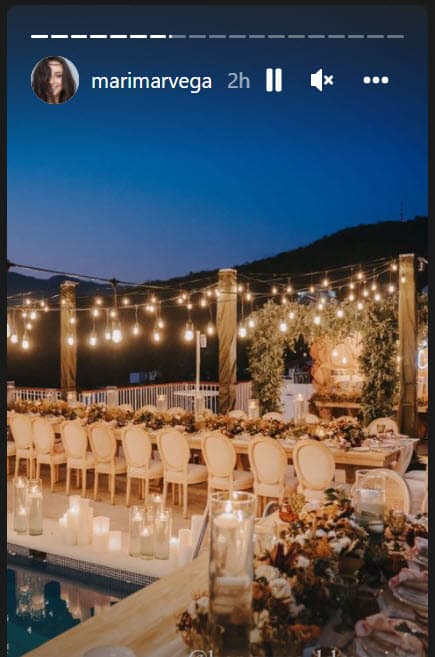 Compartió imágenes de cómo lució la terraza en donde sucedió la celebración. 
<br>