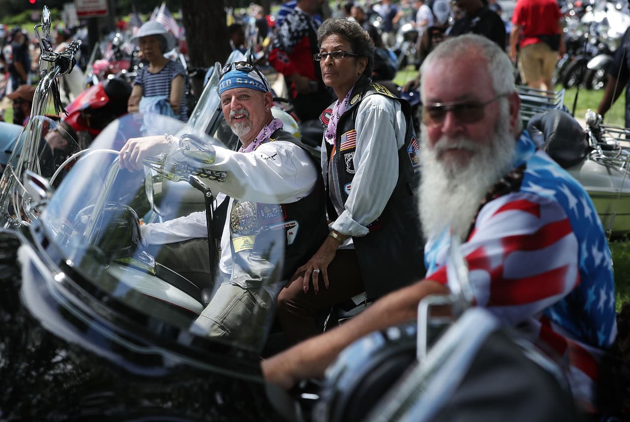 Trump agradeció el apoyo que recibe de motociclistas en eventos por todo el país: "Son las motos más bonitas que he visto en mi vida".