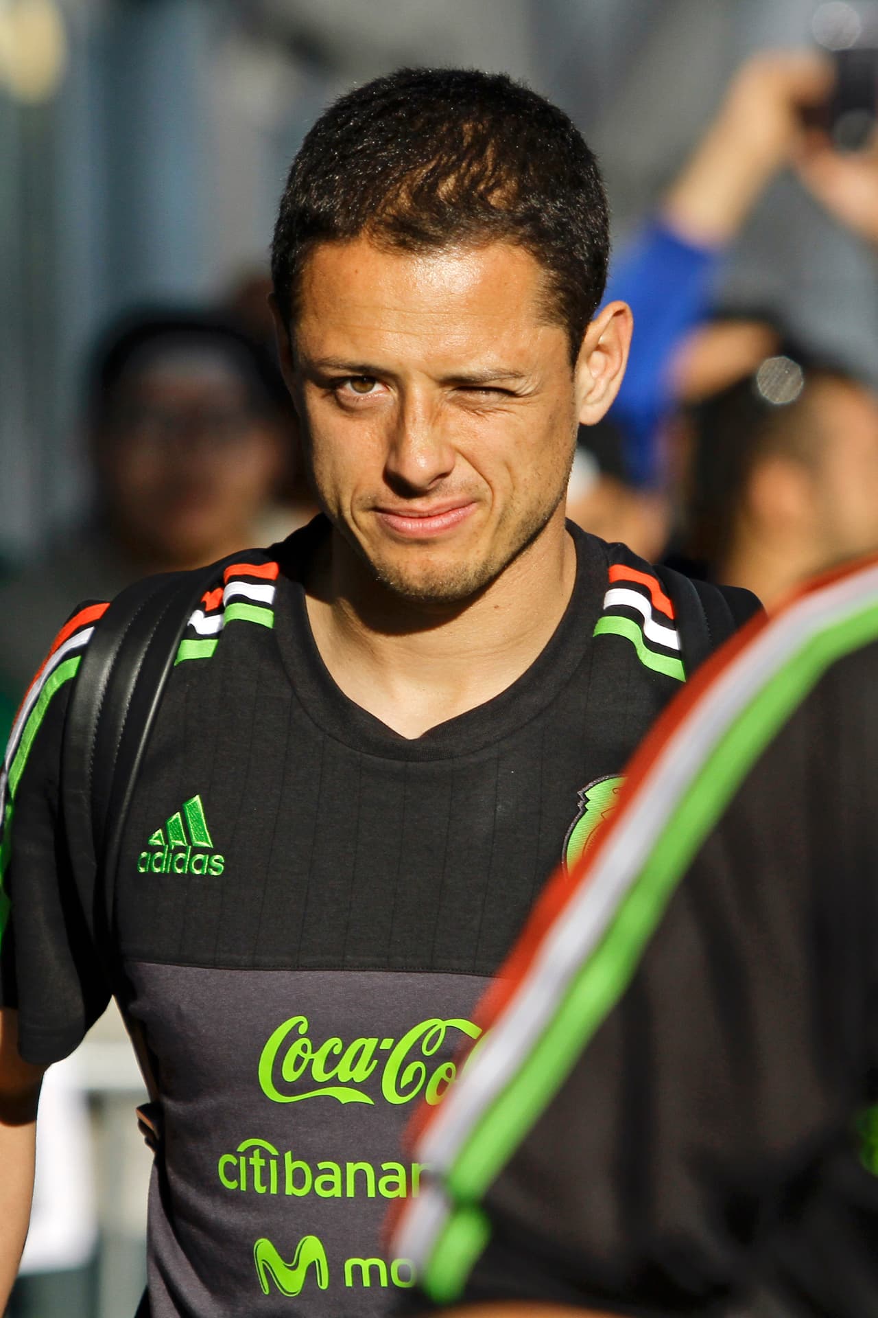 Como es costumbre, 'Chicharito' Hernández fue uno de los jugadores más buscados por la afición.