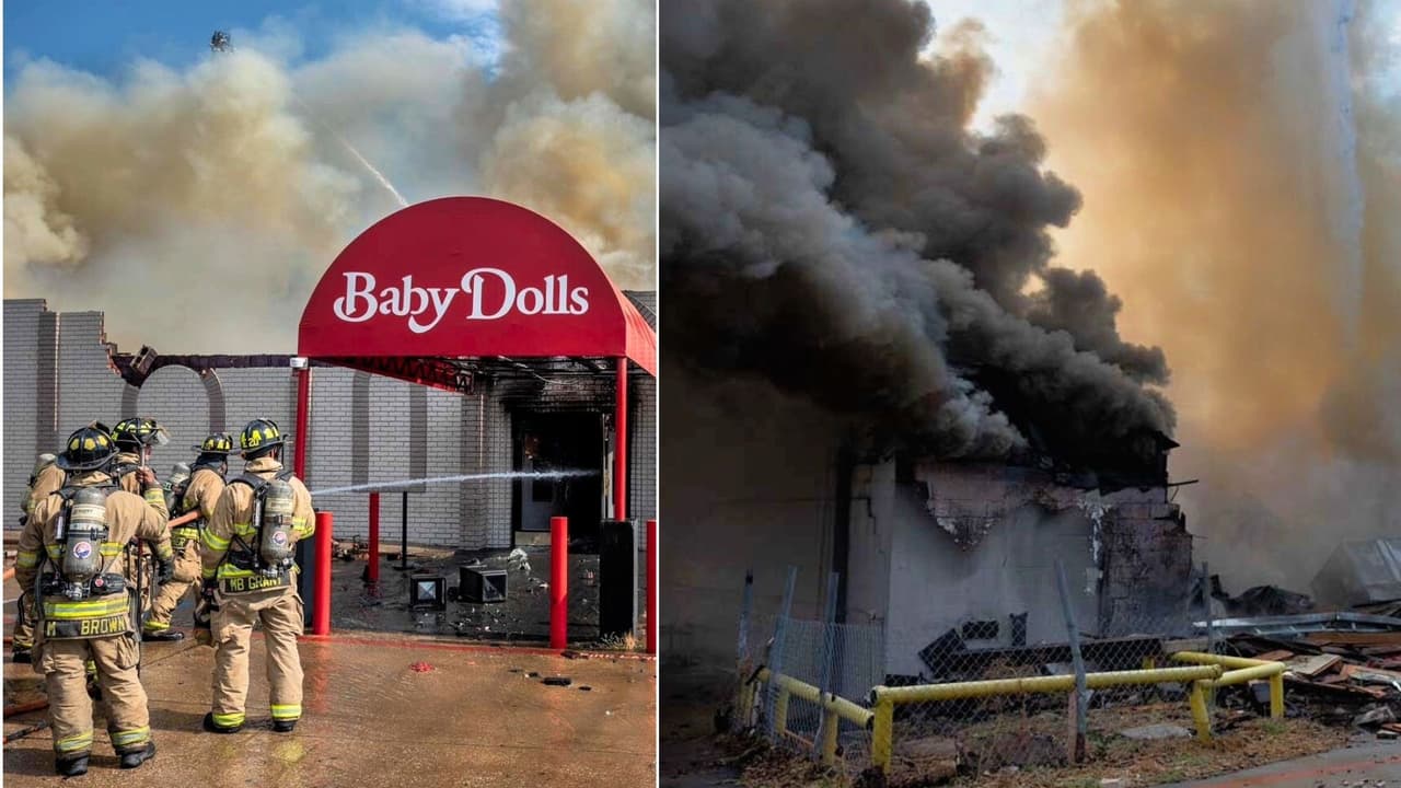 En imágenes: Fuego destruye un famoso club de entretenimiento para adultos en Texas