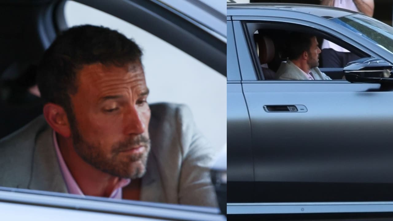 Ben Affleck al salir de sus oficinas.
